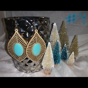 Laser cut wood earrings